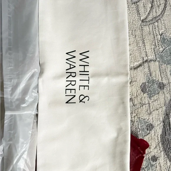 White + Warren cashmere Khaki travel wrap - Picture 4 of 8